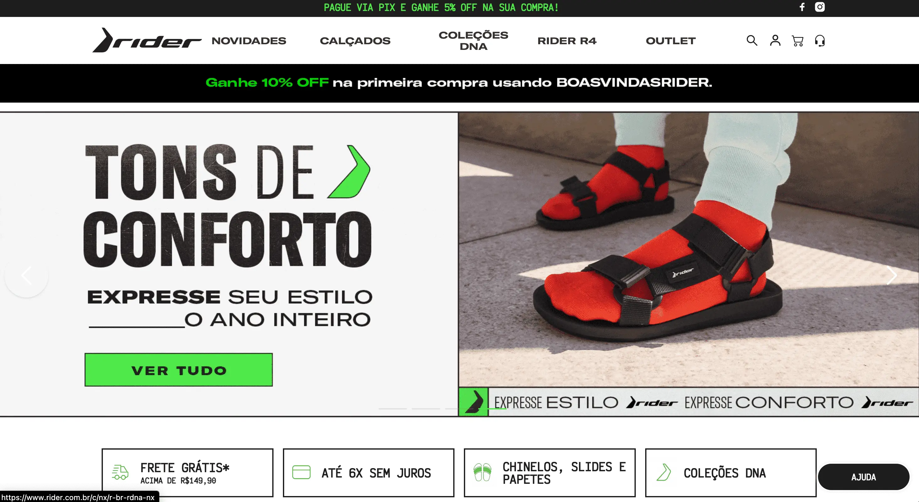 Rider homepage